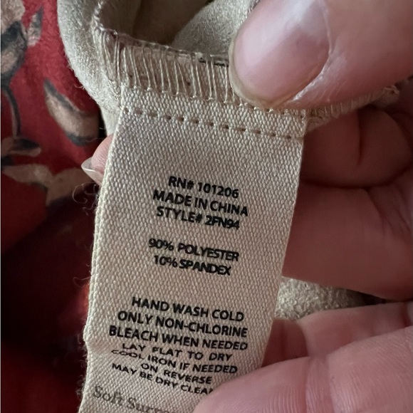 NWT Soft Surroundings Rustic Botanical Suede Jacket- Medium - Picture 7 of 9